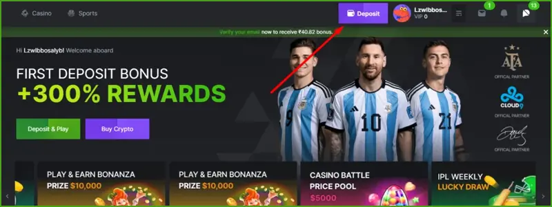 How to Deposit on BC Game Using Cryptocurrency